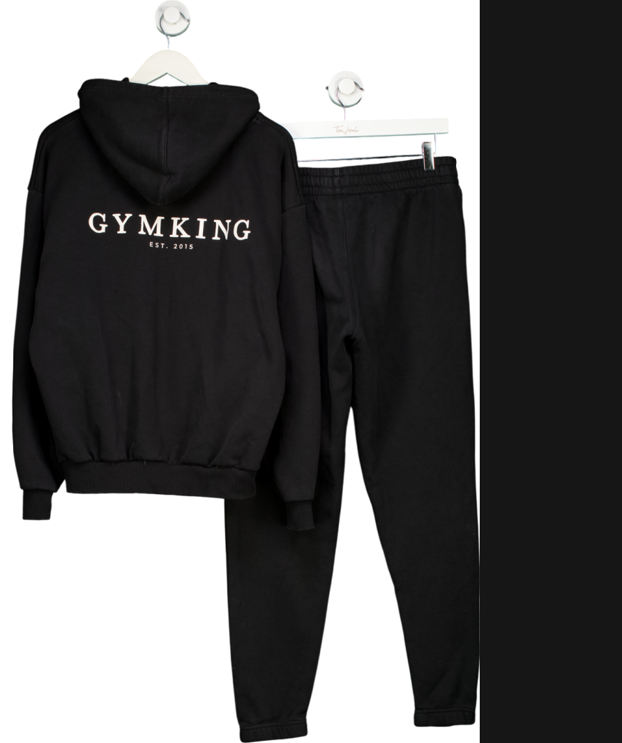 GYM KING Black Linear Fundamental Tracksuit UK M