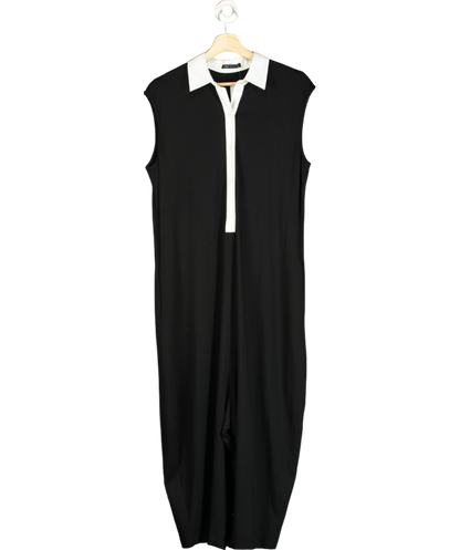 NU London Black Contrast Collar Jumpsuit UK 10