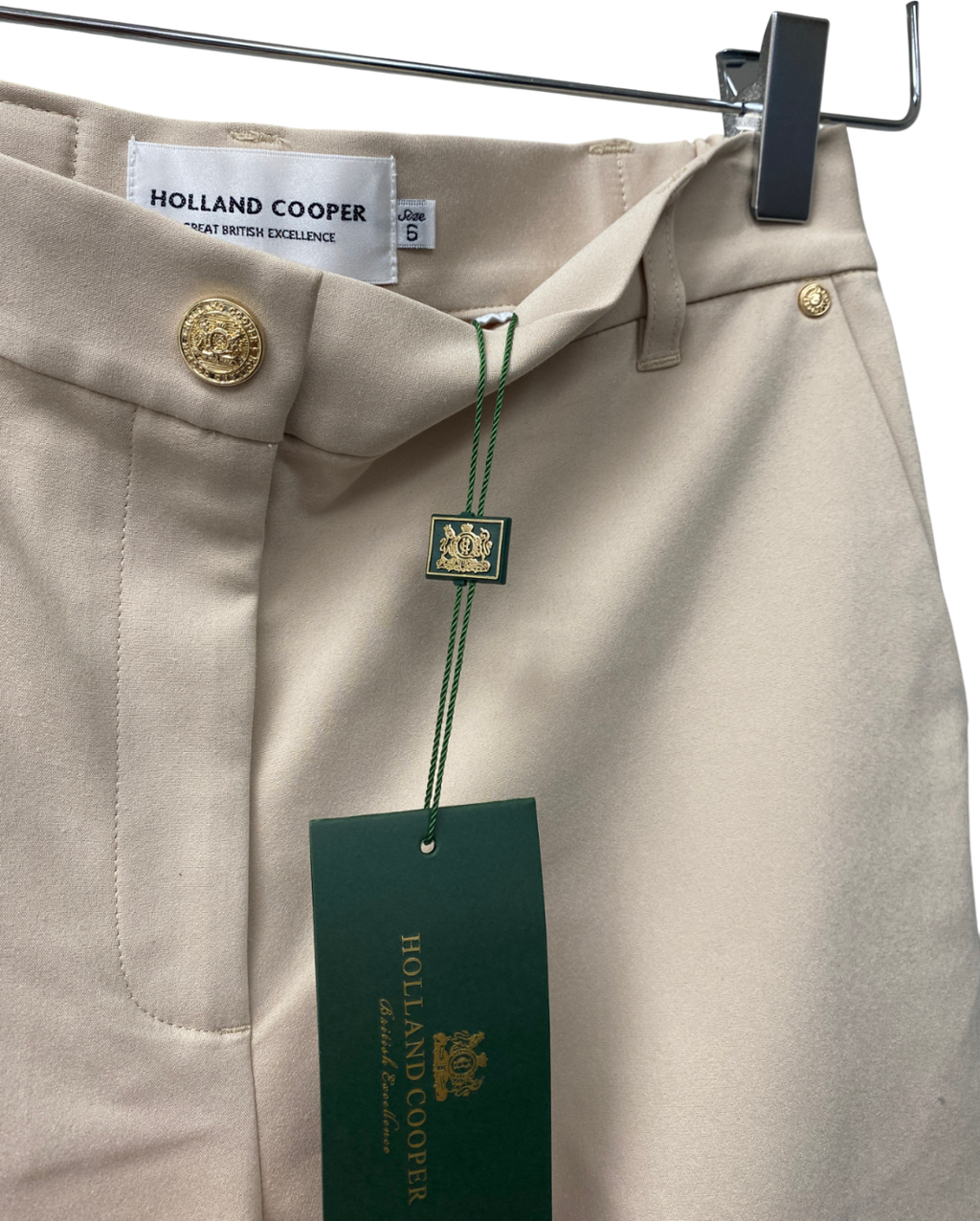 Holland Cooper Beige Bexley Cigarette Trouser UK 6