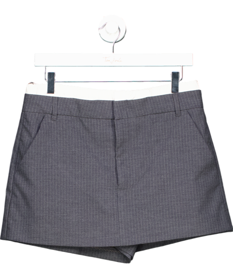 304 Grey Tailored Pinstripe Skort UK M