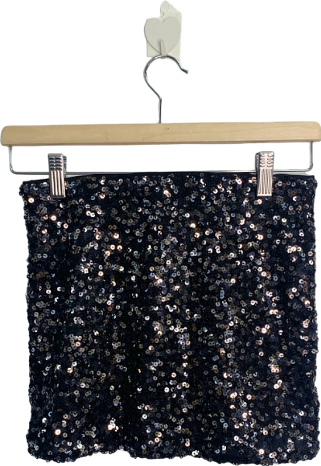 Fashion Nova Black Sequin Mini Skirt S