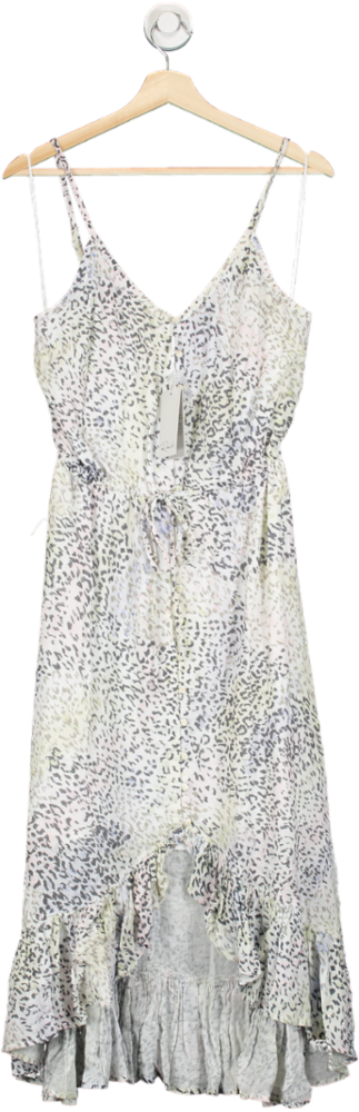 Rails White Frida Linen Mix Dress - Rainbow Cheetah UK S