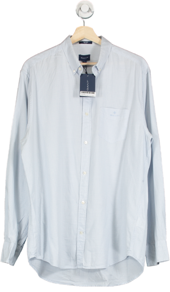 Gant College Blue Regular Broadcloth Gingham Shirt L