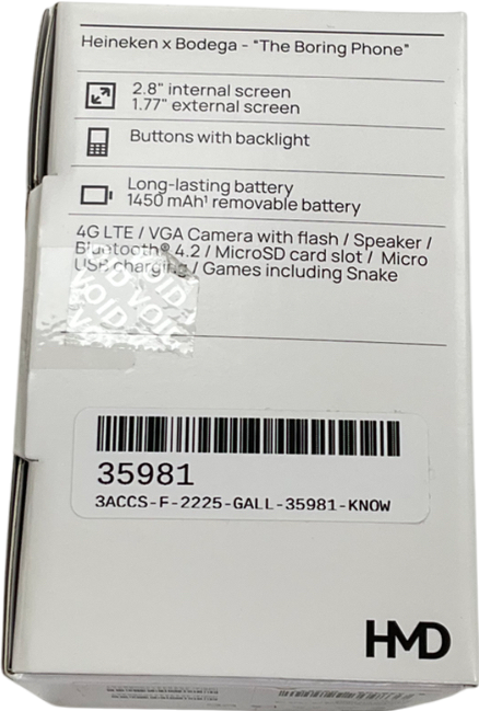 the boring phone White Heineken Flip Phone One Size