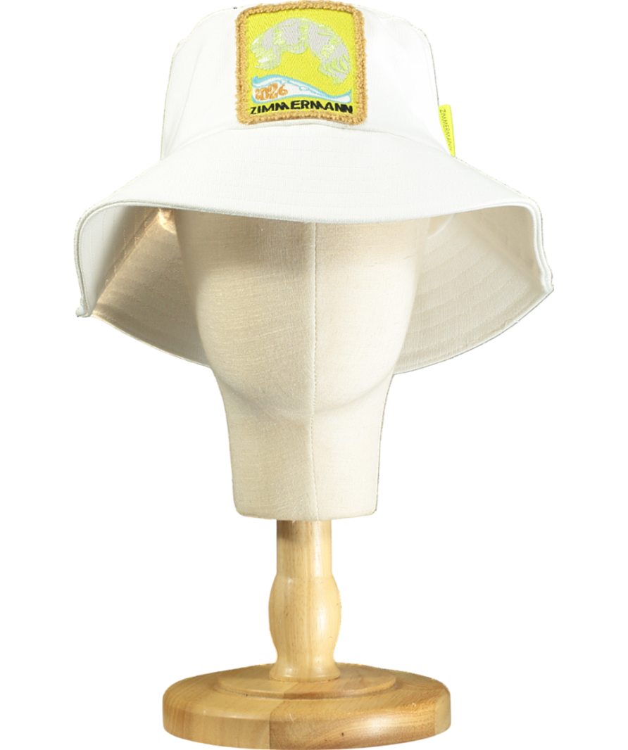 Zimmermann White Bucket Hat With Logo One Size