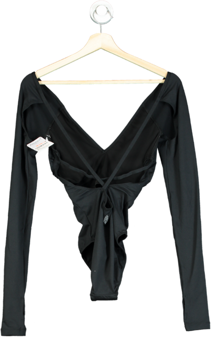 Free People Black Movement Bodysuit UK XS