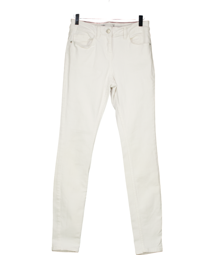 Next White Skinny Mid Rise Jeans Long UK 8