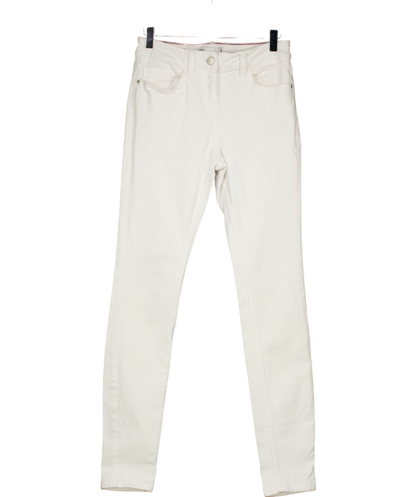 Next White Skinny Mid Rise Jeans Long UK 8