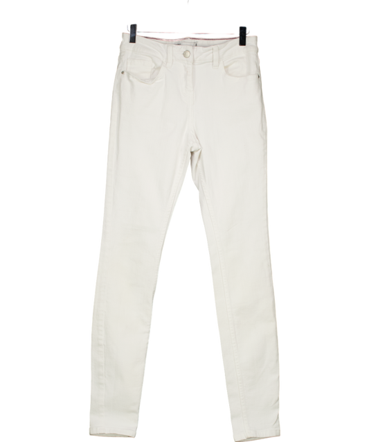 Next White Skinny Mid Rise Jeans Long UK 8