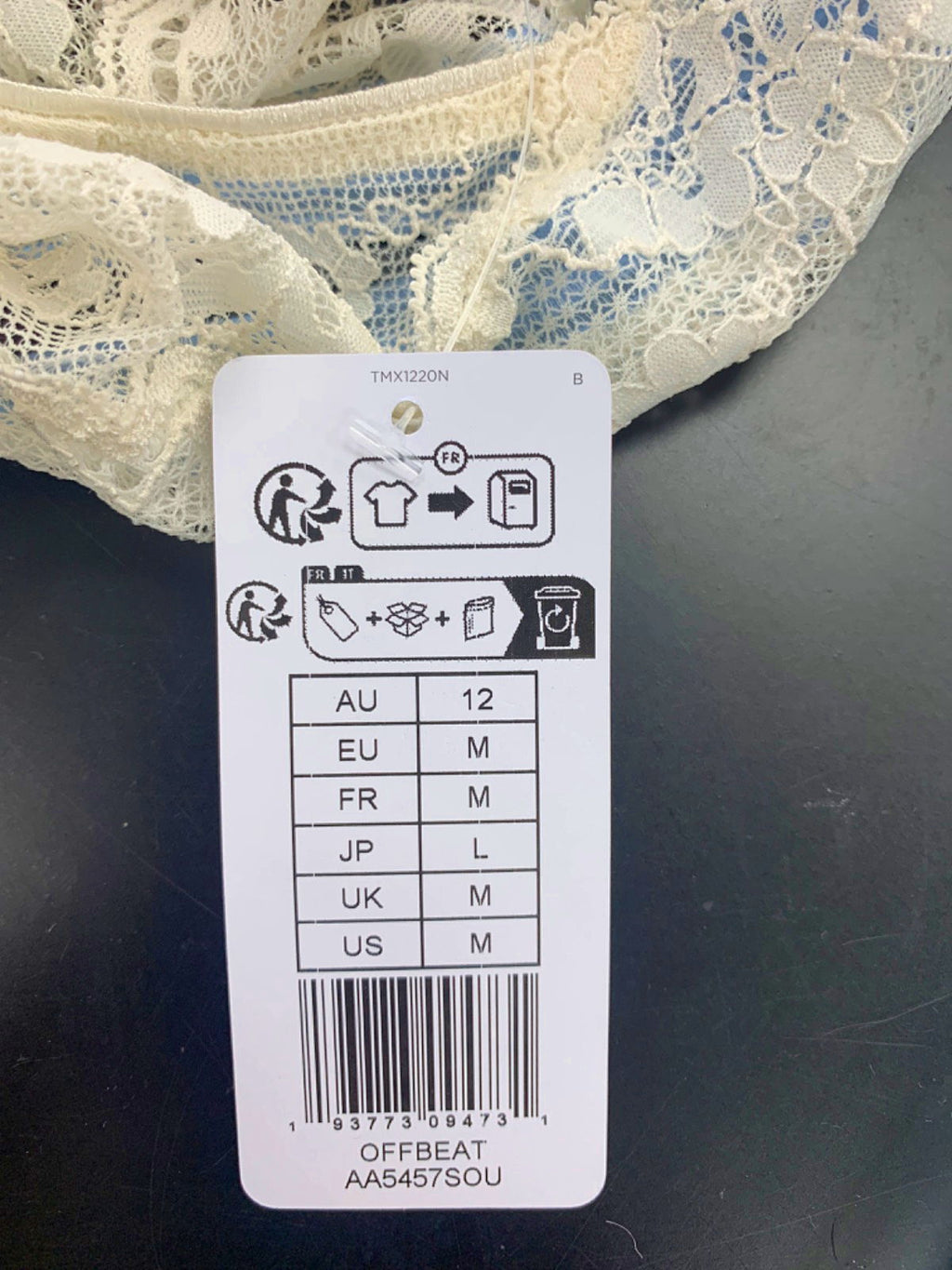 Freya Blue Lace Briefs UK M