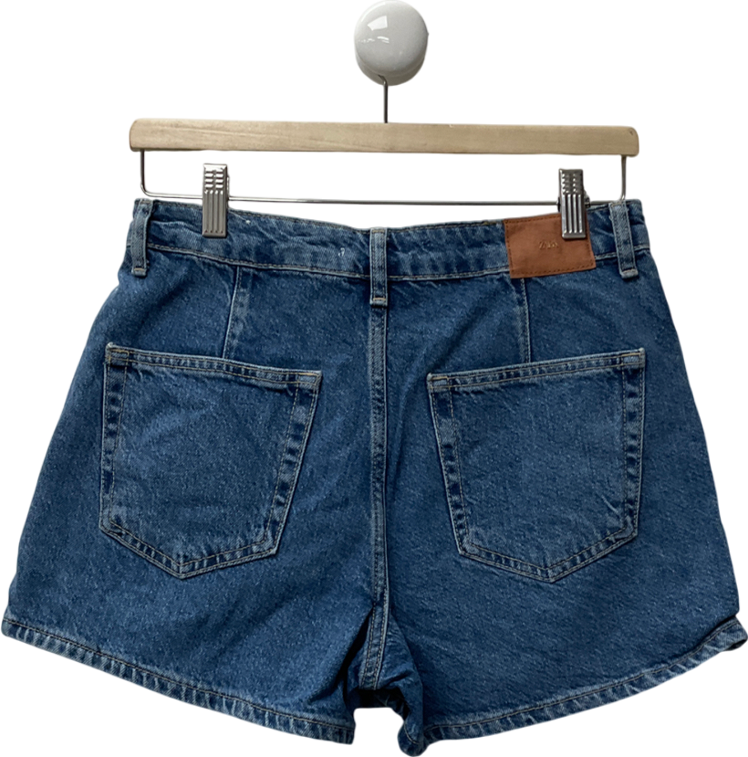 ZARA Blue Denim Warp Skort UK S
