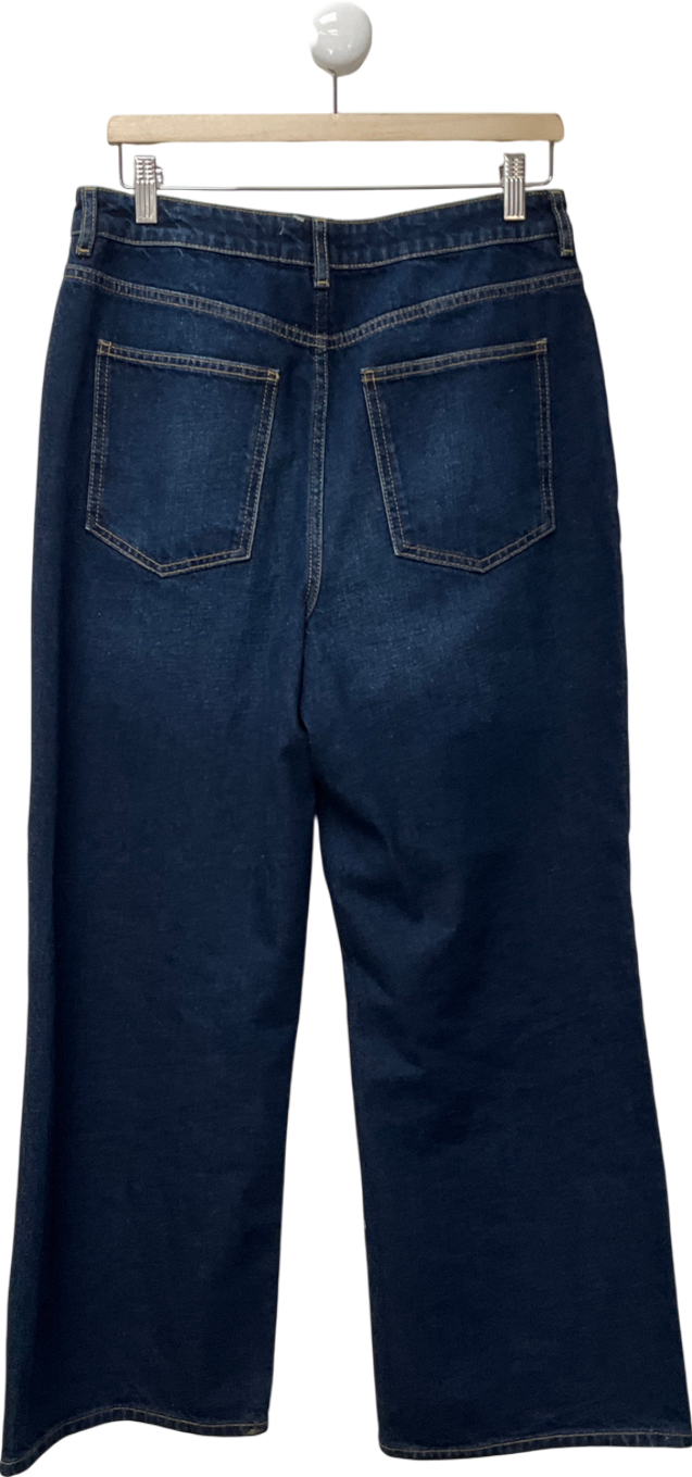 New Look Blue Adalae High-waist Wide Leg Jeans UK 12