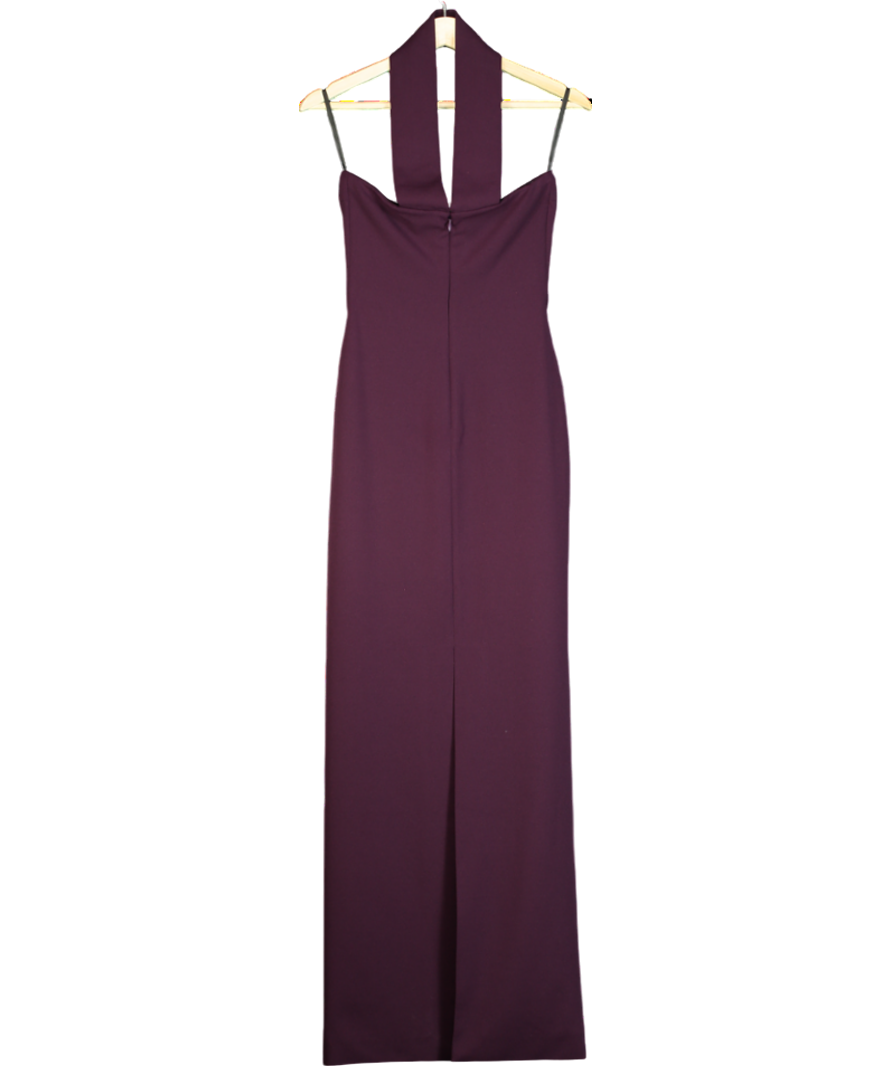 Solace London The Amari Maxi Dress in Aubergine UK 8