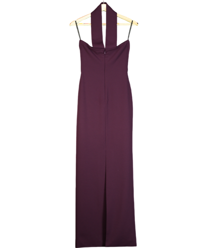 Solace London The Amari Maxi Dress in Aubergine UK 8