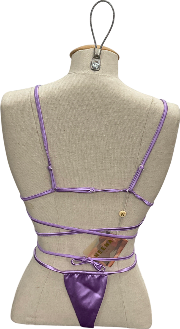 NEENA SWIM Purple Lilac Bikini Set UK L
