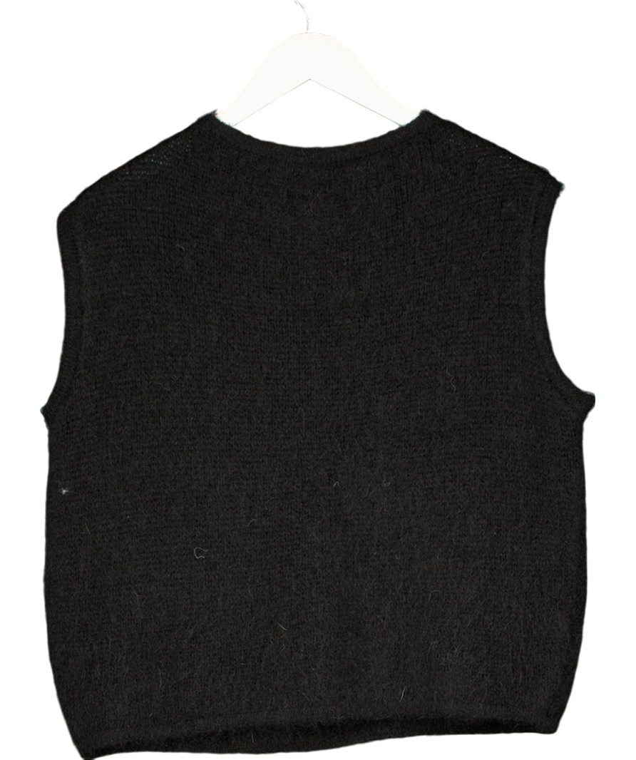 No. 1 George Street Black Molly Knit Vest One Size