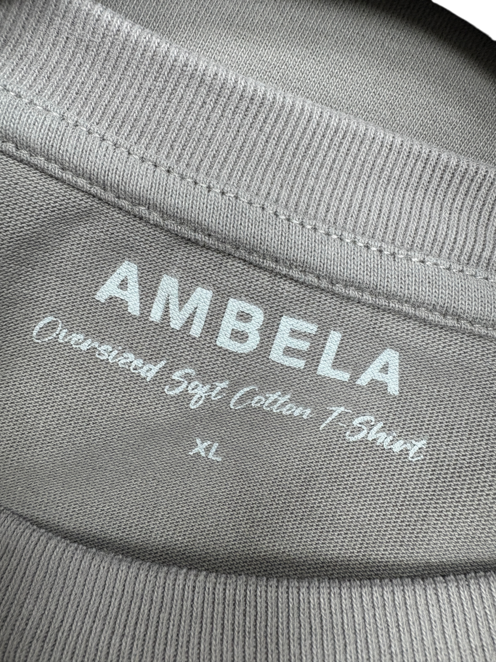 Ambela Grey Oversized Soft Cotton T-shirt UK XL