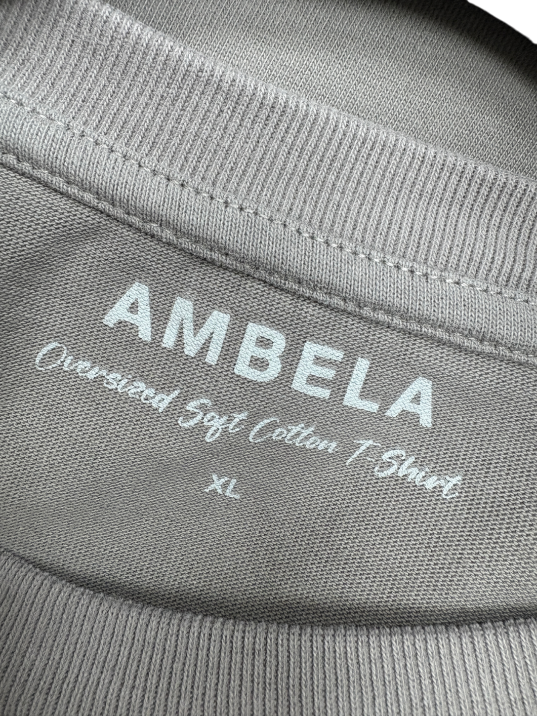 Ambela Grey Oversized Soft Cotton T-shirt UK XL