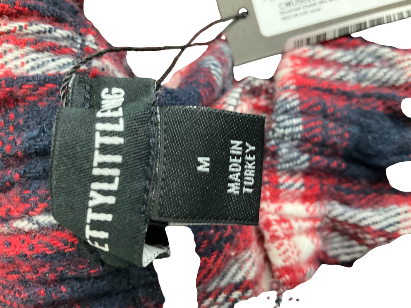 PrettyLittleThing Red Brushed Check Wide Leg Pj Trousers UK M