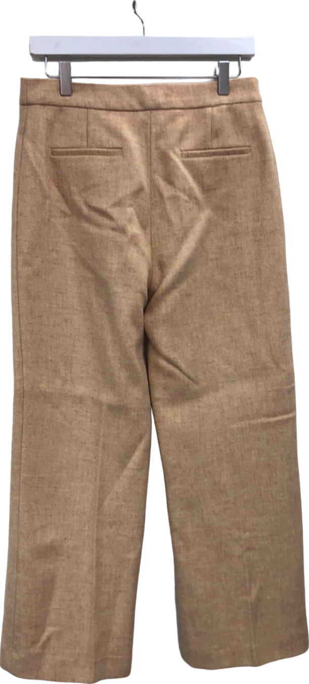 SÉZANE Beige Virgin Wool Emilio Trousers UK 10