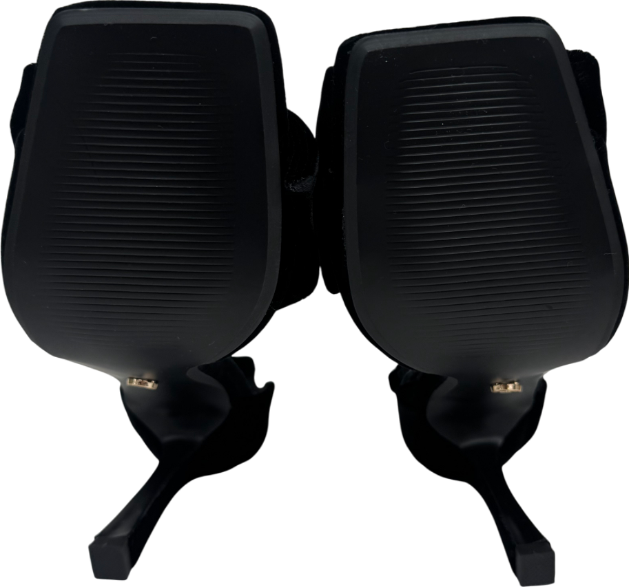 lipsy london Black Velvet Bow Tbar Party Heeled Sandals UK 3 EU 36 👠