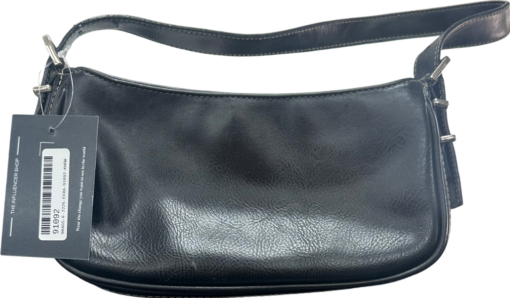 New Look Black Leather Look Shoulder Bag