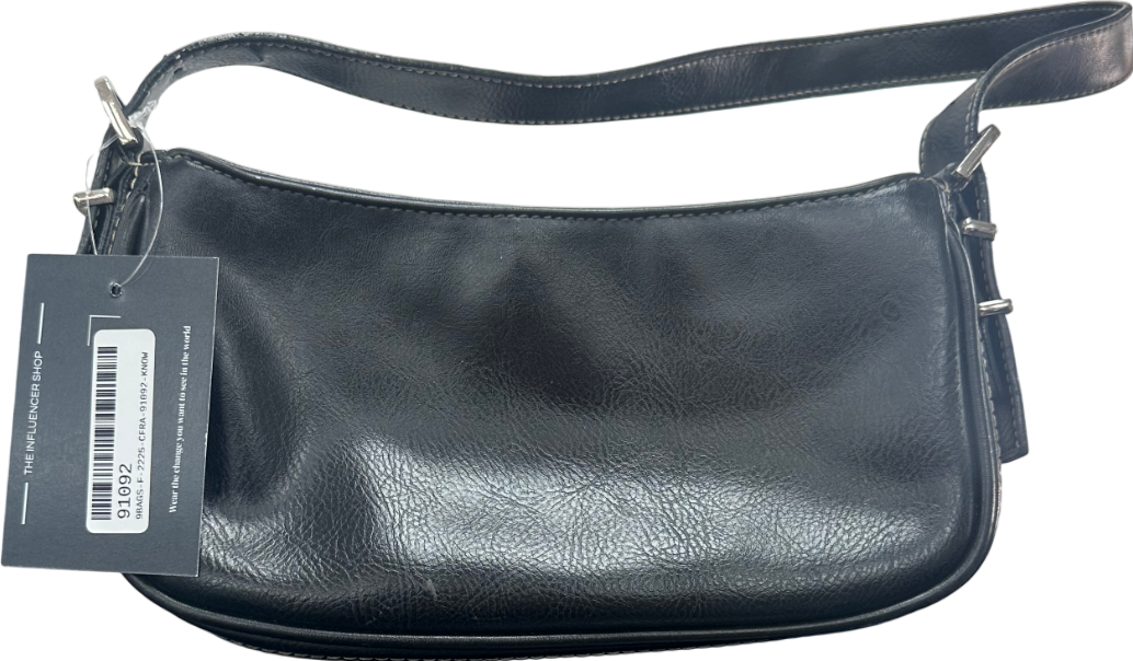 New Look Black Leather Look Shoulder Bag