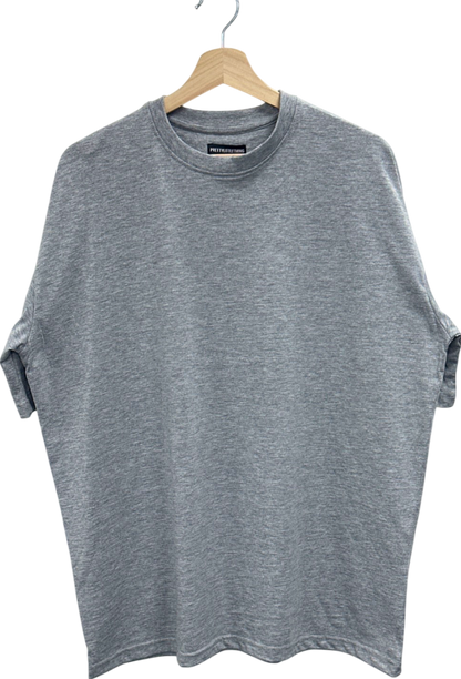 PrettyLittleThing Ash Grey Cotton Oversized Boxy T-shirt UK 8