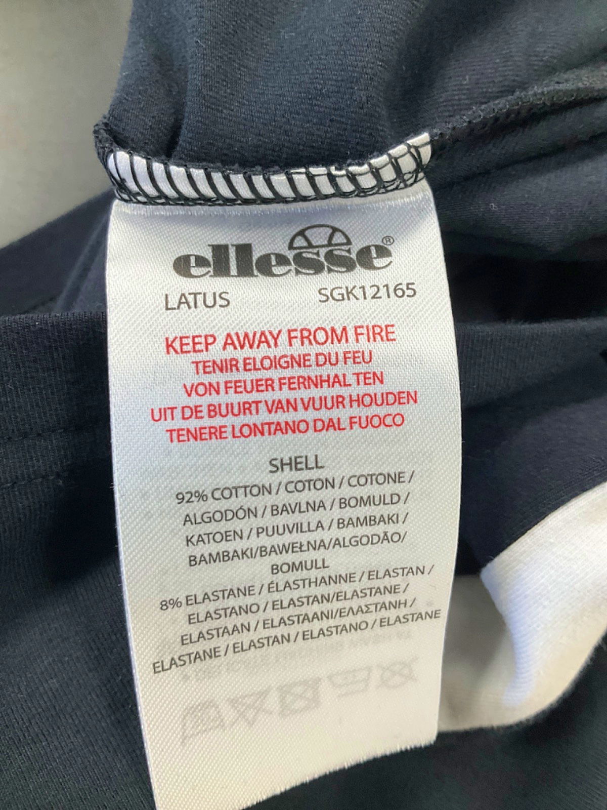 Ellesse Black Latus Crop Top UK 14