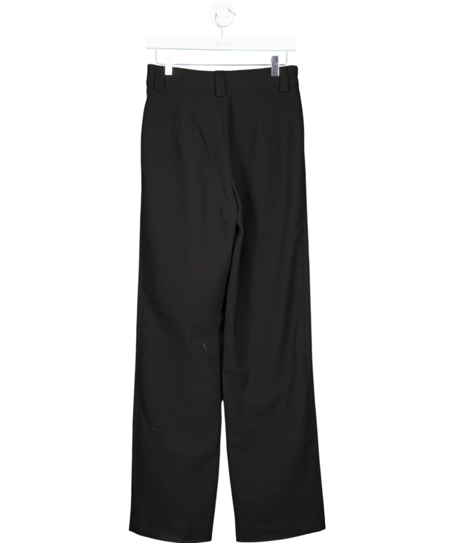 ZARA Black Wide Leg Tailored Trousers UK XS