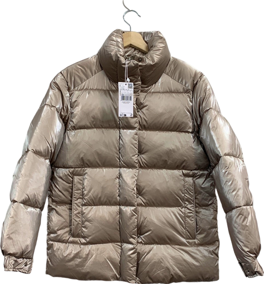 Mango champagne water repellent Puffer Jacket UK Size S
