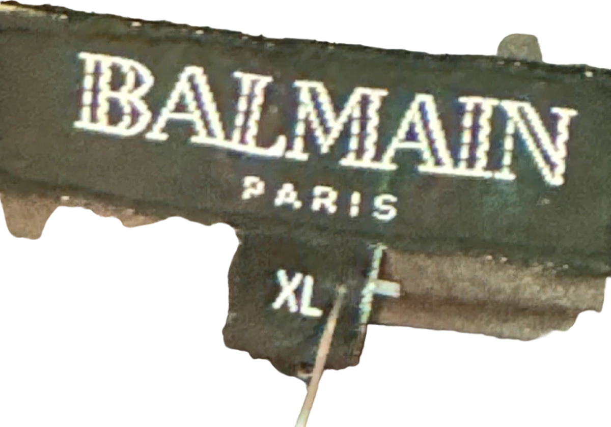 Balmain Bitter Chocolate Real Leather Jacket UK XL