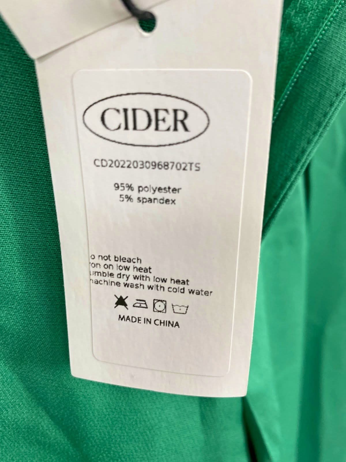 Cider Green High-Waisted Wide-Leg Pants XS