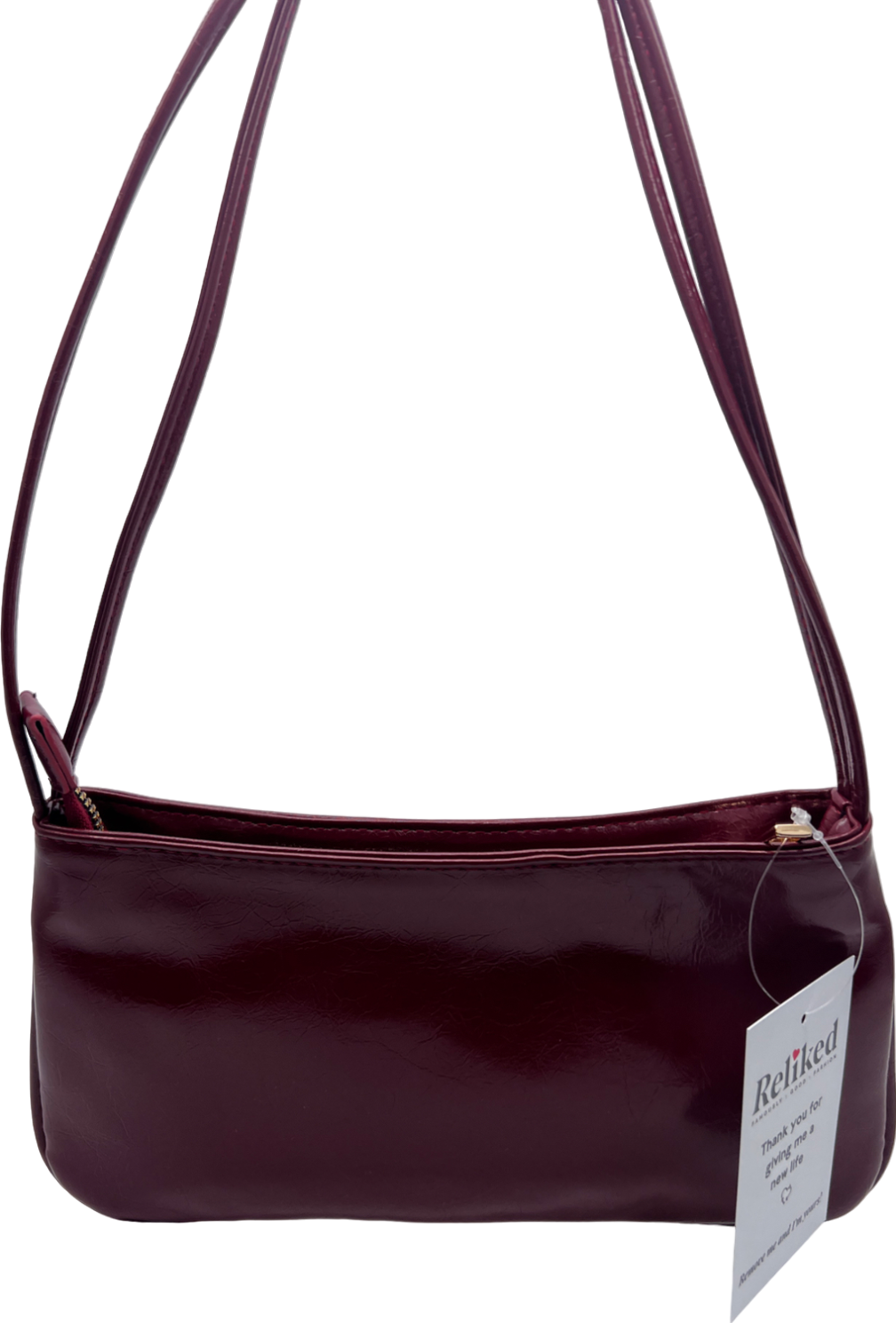 ASOS Red Shoulder Bag In Burgundy One Size