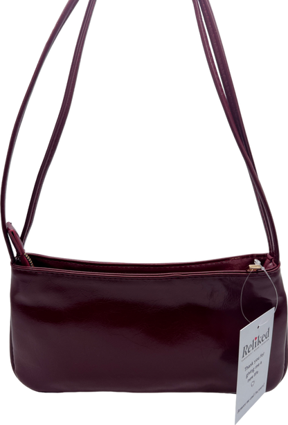 ASOS Red Shoulder Bag In Burgundy One Size