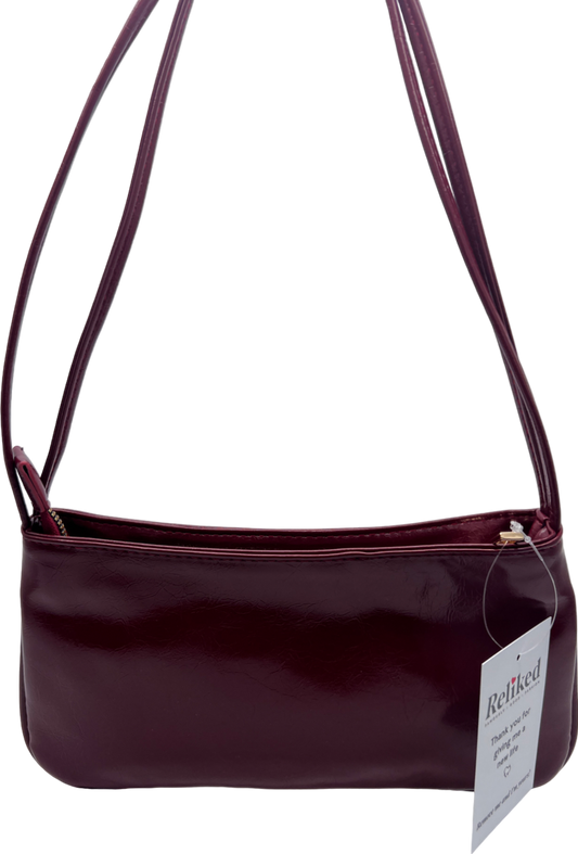 ASOS Red Shoulder Bag In Burgundy One Size