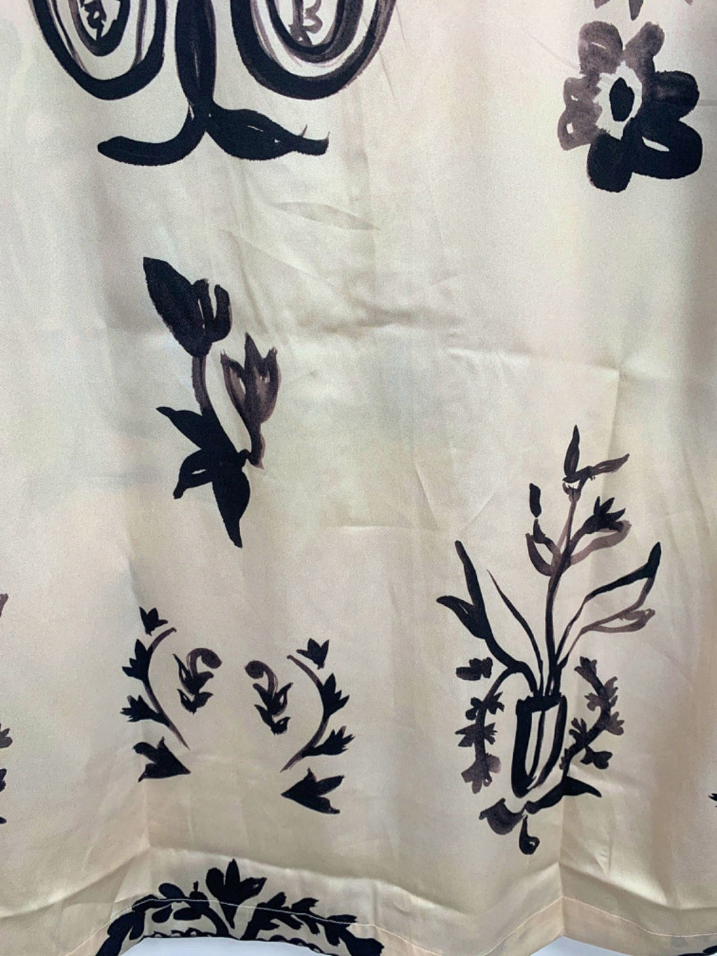 Reiss Beige Printed Short Sleeve Shirt UK S