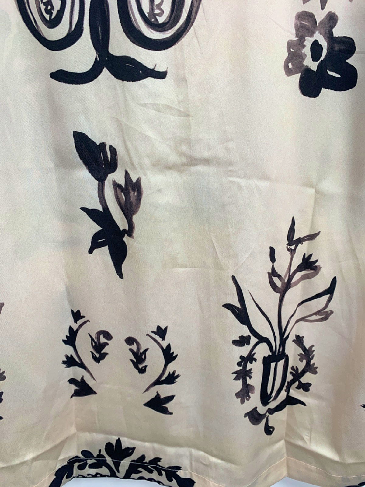 Reiss Beige Printed Short Sleeve Shirt UK S