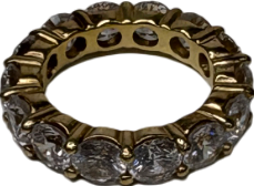 Rosie Fortescue 18ct Gold plated Crystal-embellished ring SIZE L