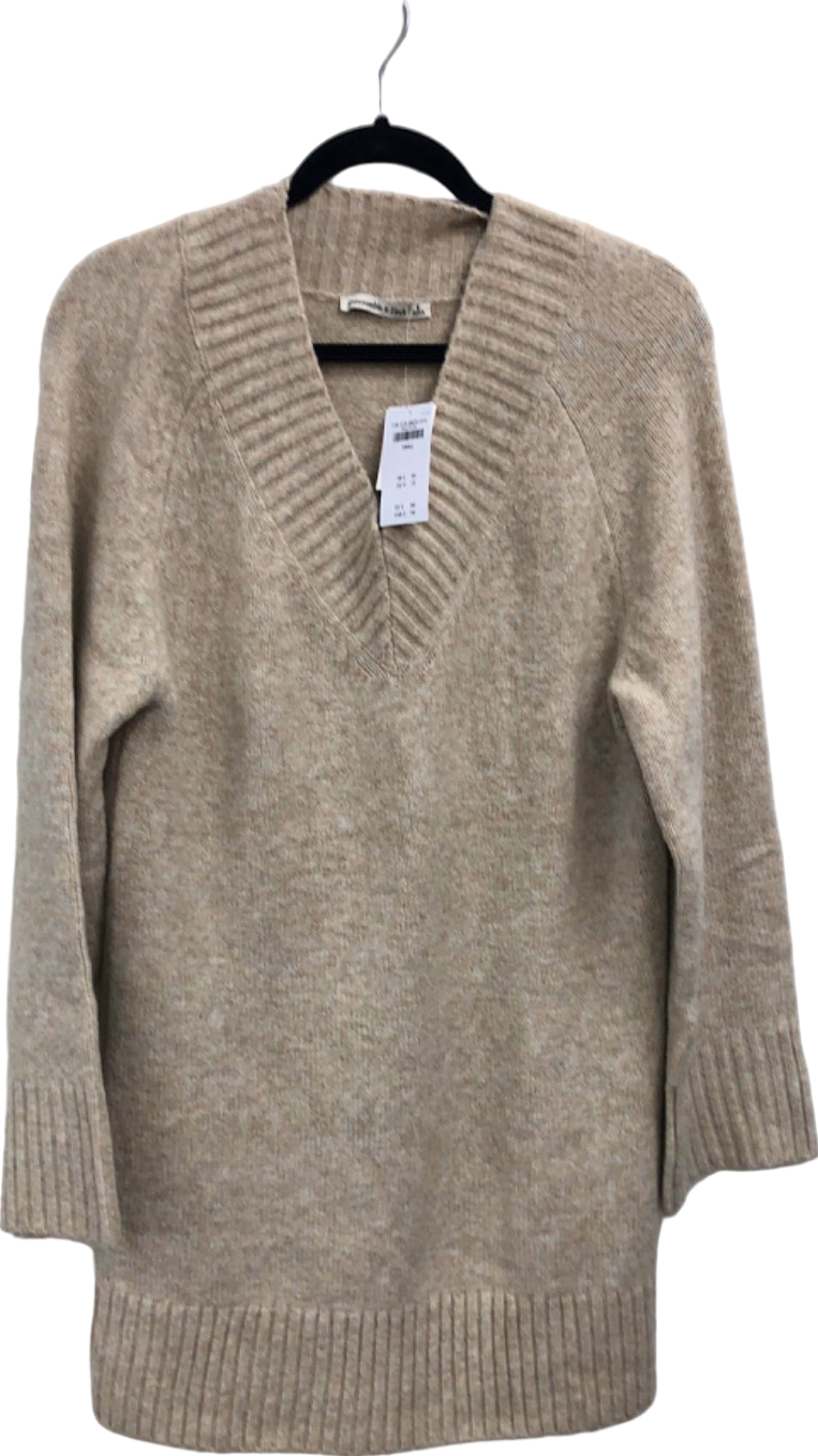 Abercrombie & Fitch Beige V-Neck Sweater UK S