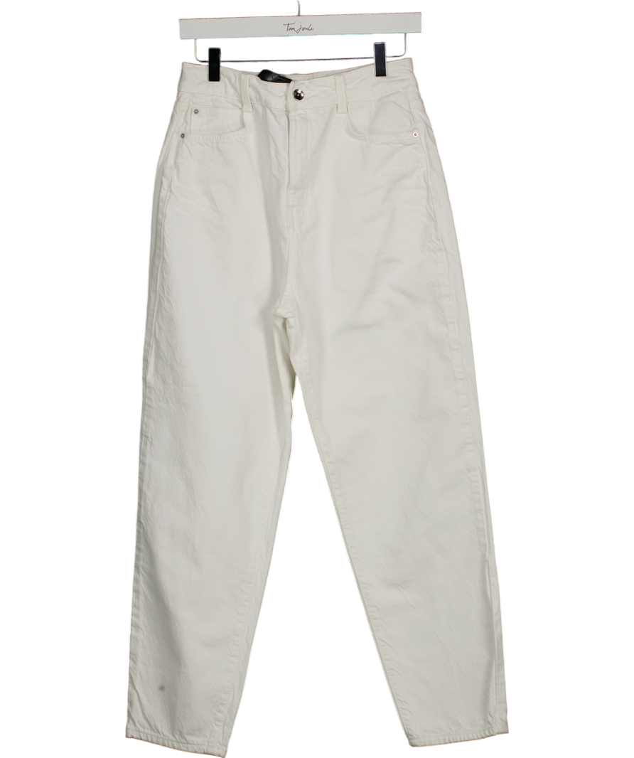 ZARA White High Waist Mom Jeans UK 10