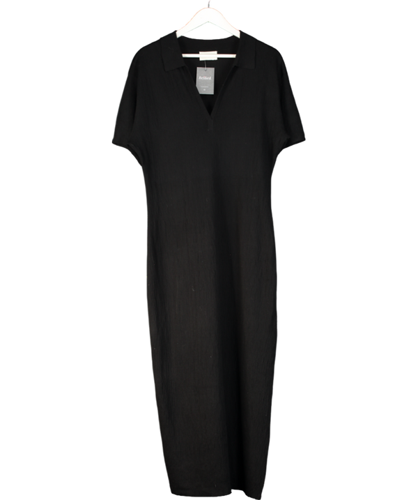 DISSH Black Alias Polo Knit Midi Dress UK S