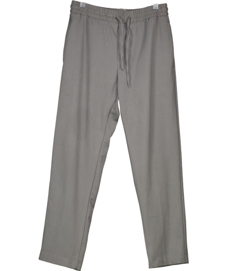 ZARA Grey Pull On Tapered Trousers UK M