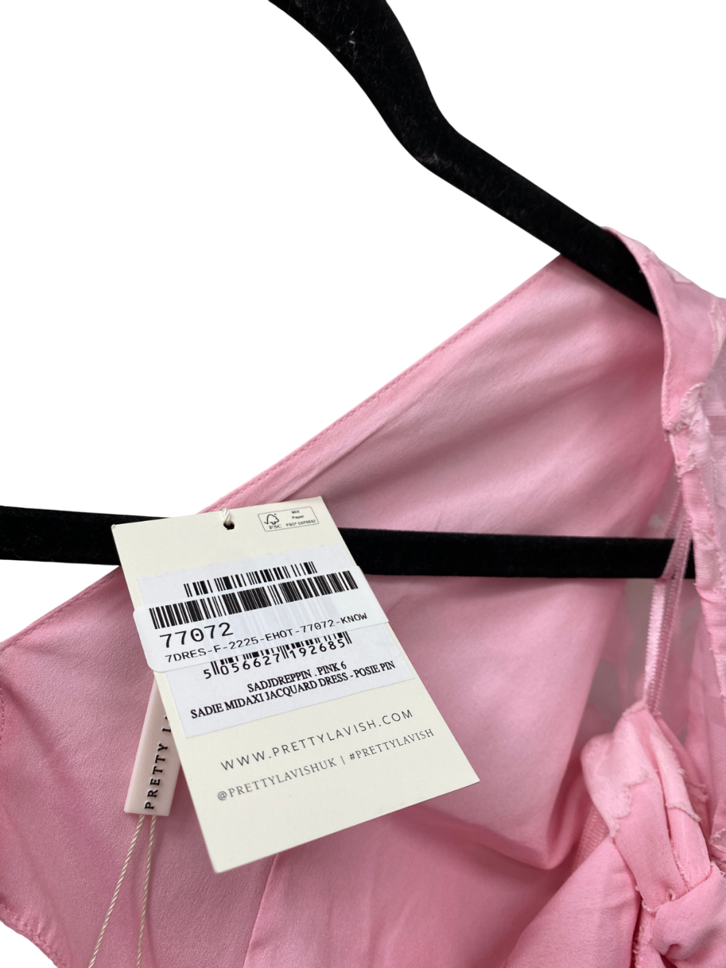 PRETTY LAVISH Pink Sadie Midaxi Jacquard Dress UK 6