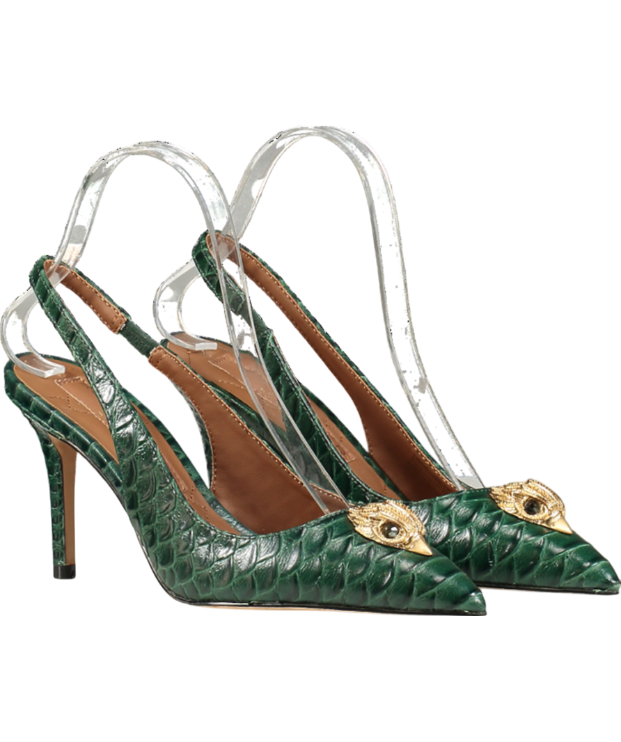 Kurt Geiger Green Belgravia High Sling Back Heel UK 3 EU 36 👠