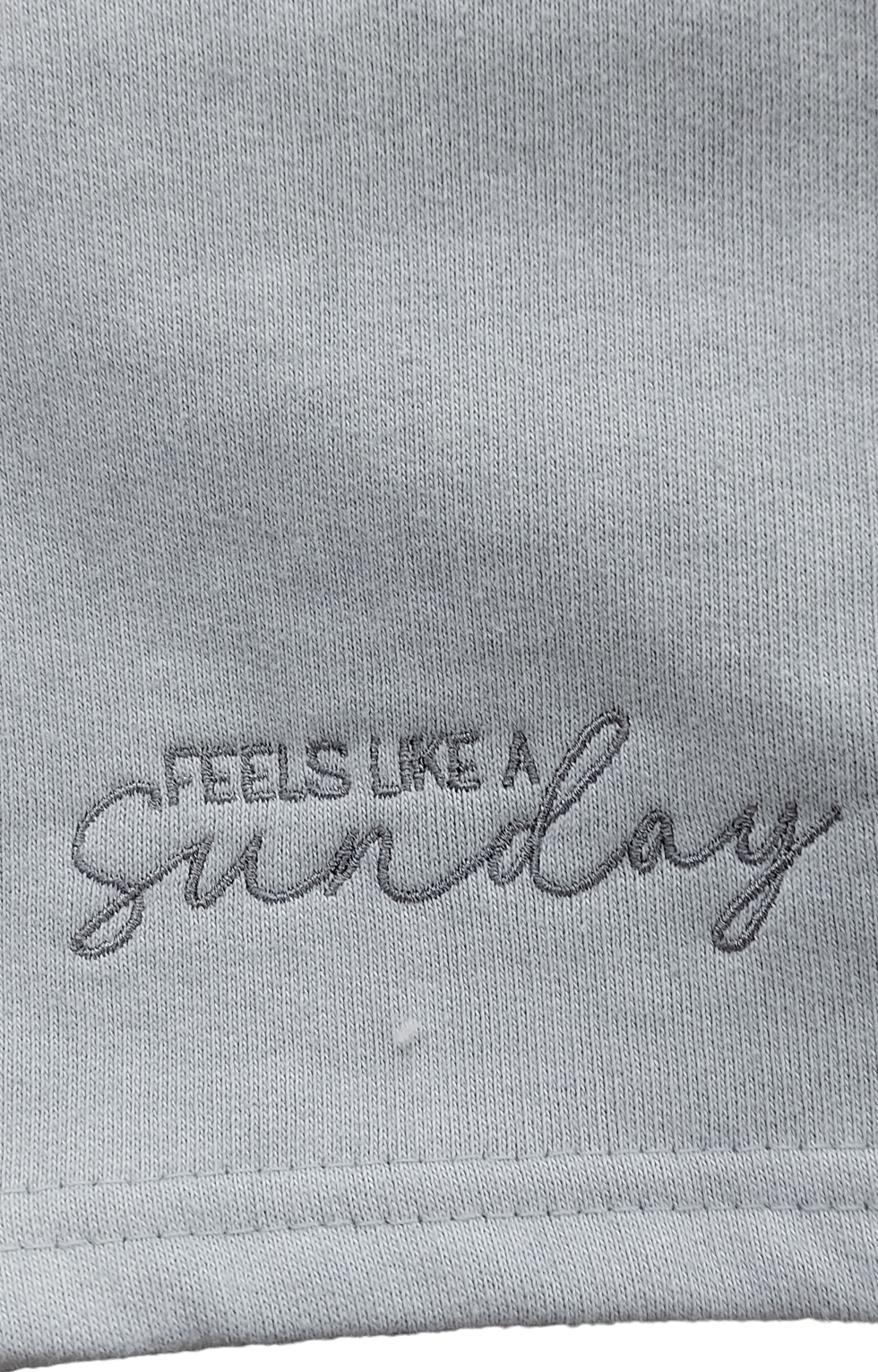 Feels Like A Sunday Grey Embroidered Jersey Shorts UK S