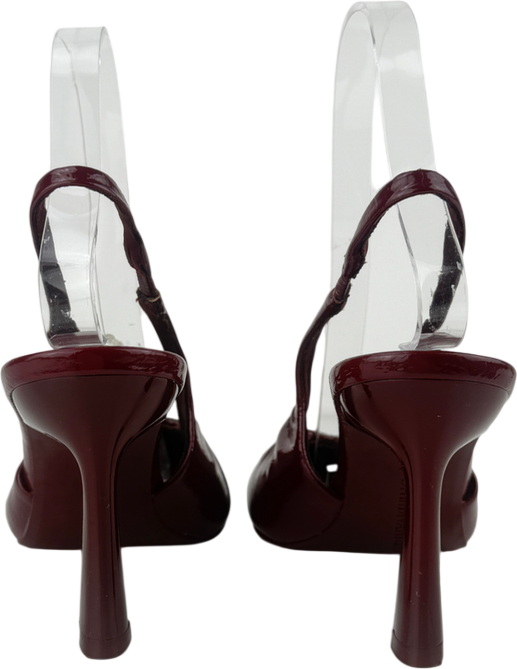 Stradivarius Red Slingback Heeled Court In Burgundy UK 4 EU 37 👠