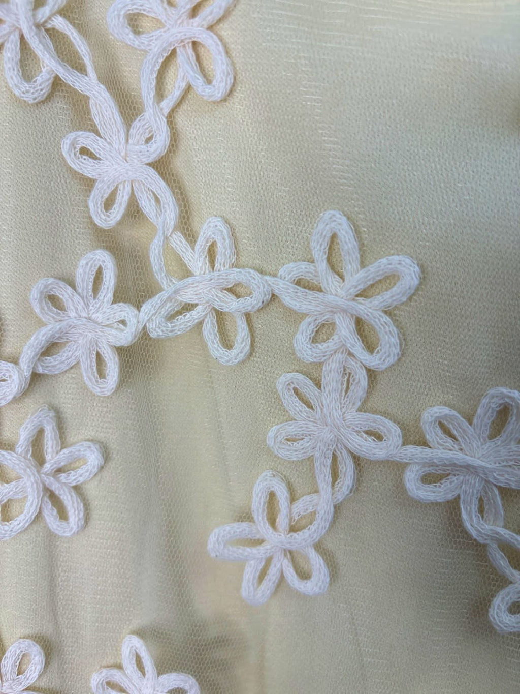 PrettyLittleThing Yellow Floral Embroidered Skirt UK 8