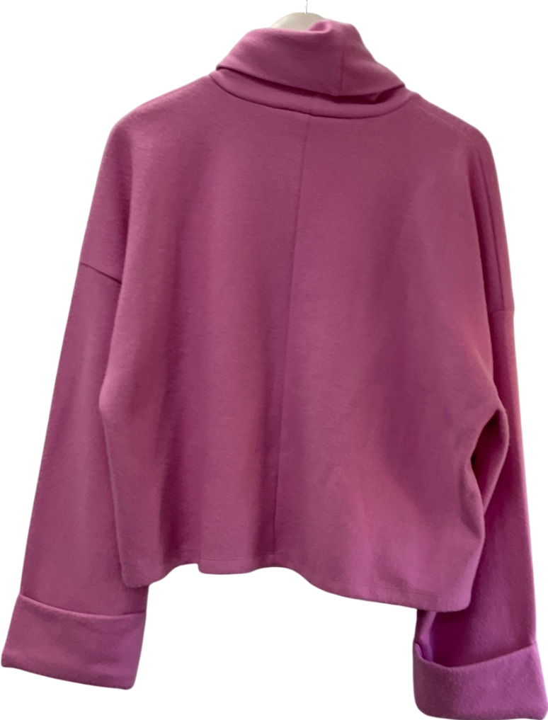ASOS Pink Super Soft Roll Neck With Cuff Detail Jumper UK M