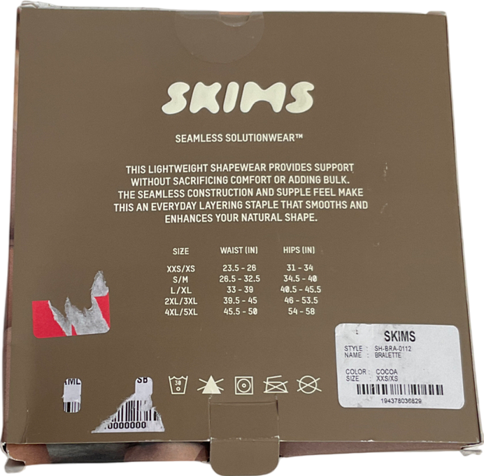 SKIMS Brown Bralette - Cocoa UK XXS-XS